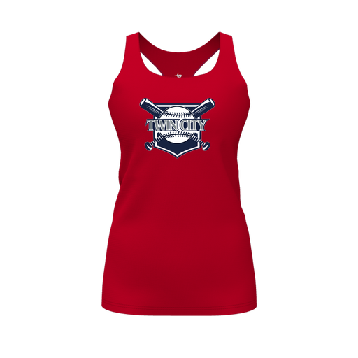 [FT0TRBRD-FYS-LOGO2] Decker Racerback Tank Top (Female Youth S, Red, Logo 2)