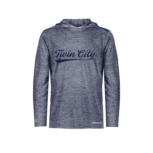 [FOLHCGNV-AS-LOGO3] Decker Men's Charge Hoodie (Adult S, Navy, Logo 3)