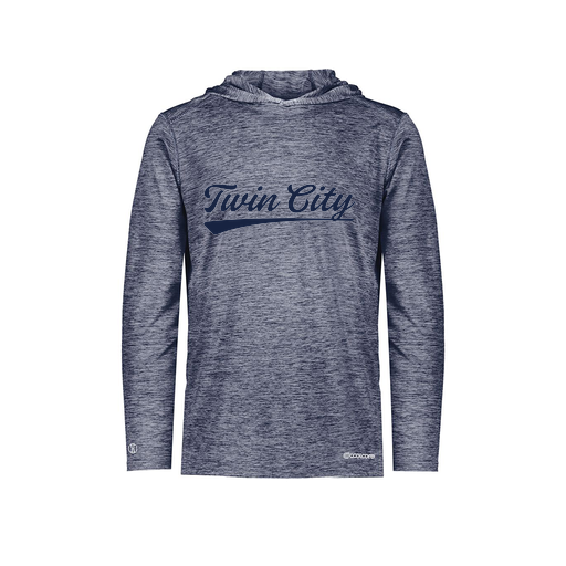 [FOLHCGNV-YS-LOGO3] Decker Youth Charge Hoodie (Youth S, Navy, Logo 3)