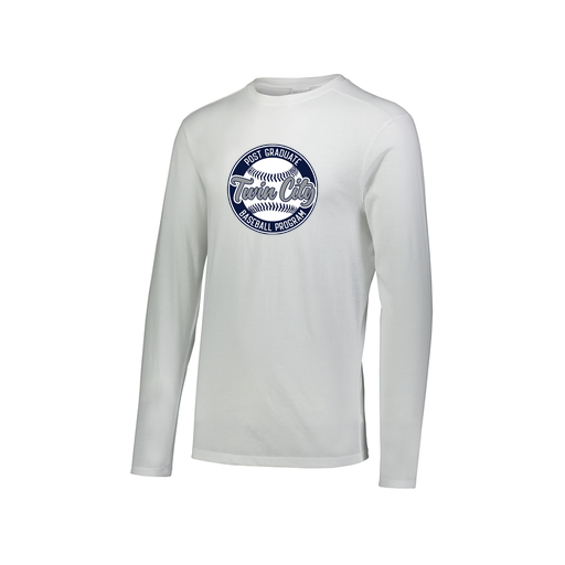 [FTLCUBWH-AXS-LOGO1] Decker Men's Tri-Blend T-Shirt - Long Sleeve (Adult XS, White, Logo 1)