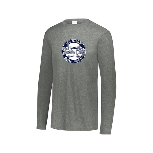[FTLCUBGY-AXS-LOGO1] Decker Men's Tri-Blend T-Shirt - Long Sleeve (Adult XS, Gray, Logo 1)